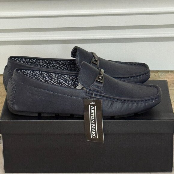Aston Marc Charter-03 Navy Loafers Men’s Size 10M Driving Moccasins Slip On 🥿 - Picture 1 of 11